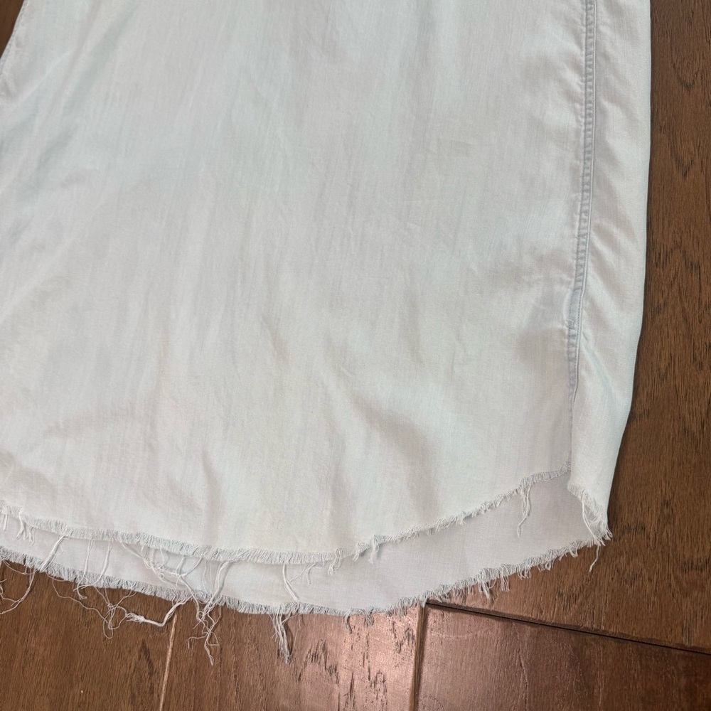 Rails Light Blue Frayed Hem Shirt Dress - Picture 11 of 14